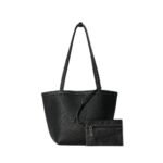 The Row Medium Park Tote Stitch Bag Black