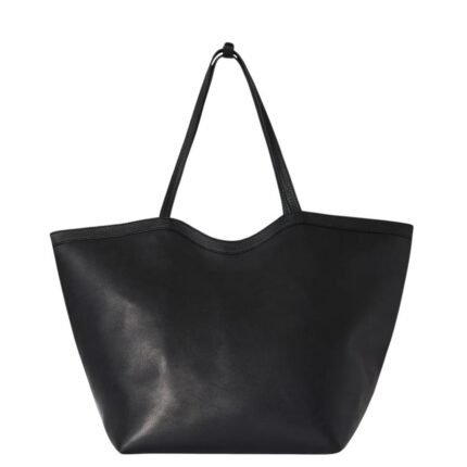 The Row XL Stitched Park Tote Bag Black / Black