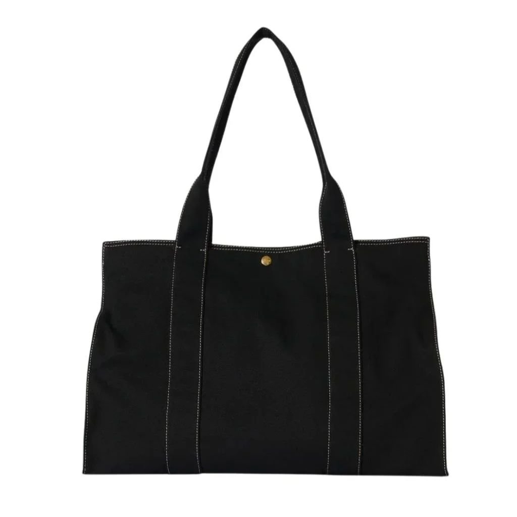 Untitled design (8) The Row Sisal Shoulder Bag Black
