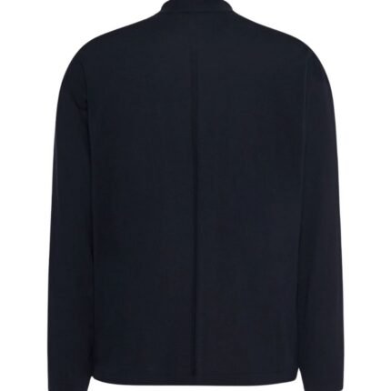 The Row Delsie Mock Neck Top Navy