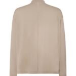 The Row Delsie Mock Neck Top Taupe