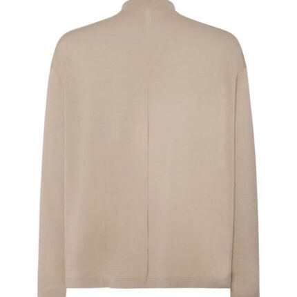 The Row Delsie Mock Neck Top Taupe