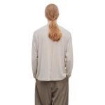 The Row Delsie Mock Neck Top Taupe