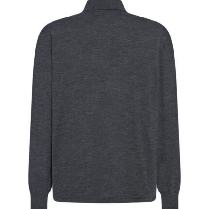 The Row Menville Top Charcoal Melange