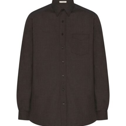 The Row Kardiff Shirt Dark Brown