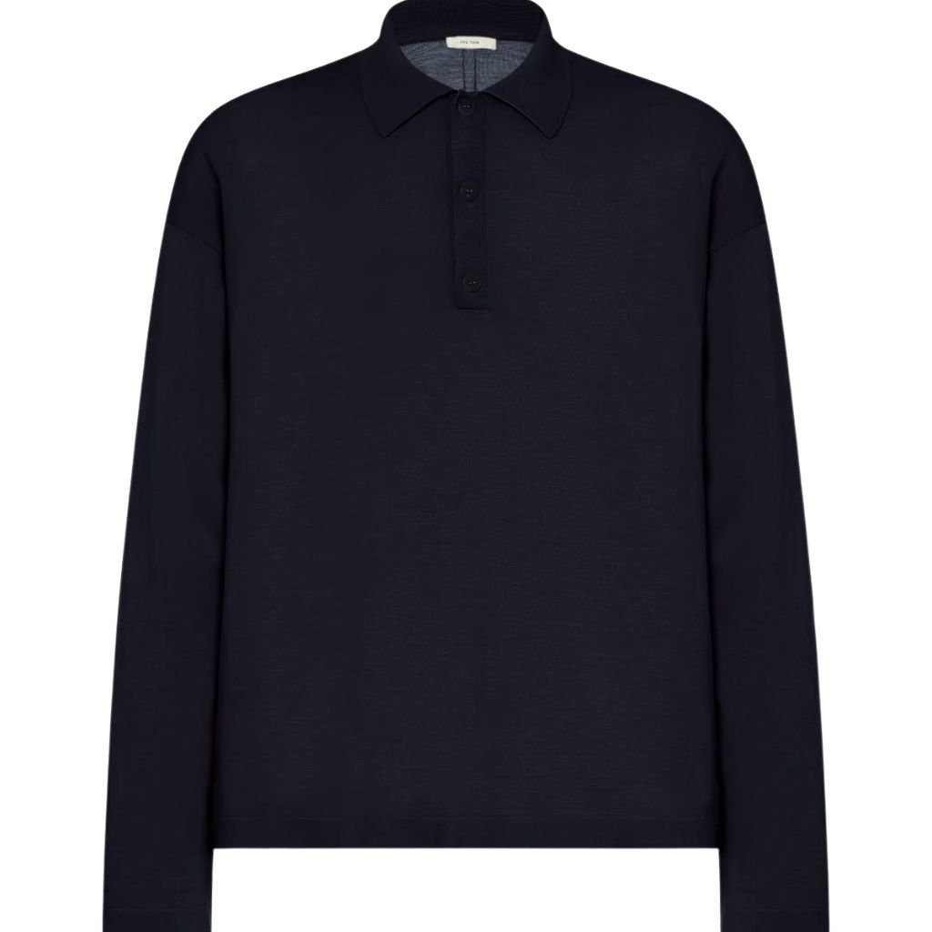 33 The Row Djon Polo Top Navy