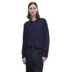 The Row Djon Polo Top Navy