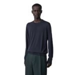 The Row Benji Crew Neck Sweater Dark Navy