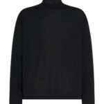 The Row Delsie Mock Neck Top Black